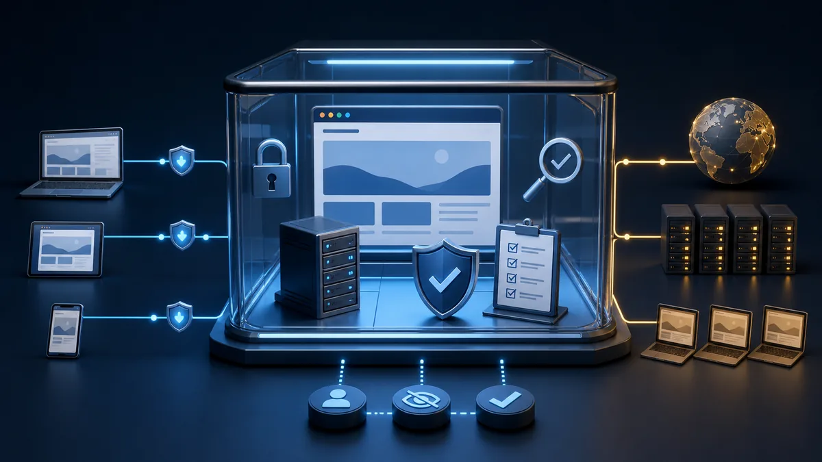 Ambiente privado de staging para testar o failover estático antes da ativação