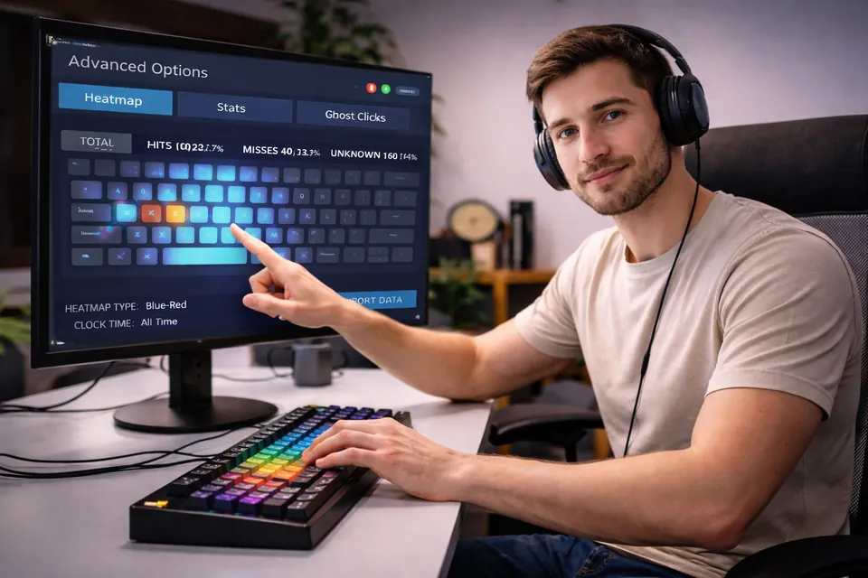 Keyboard layout reference for checking every key online