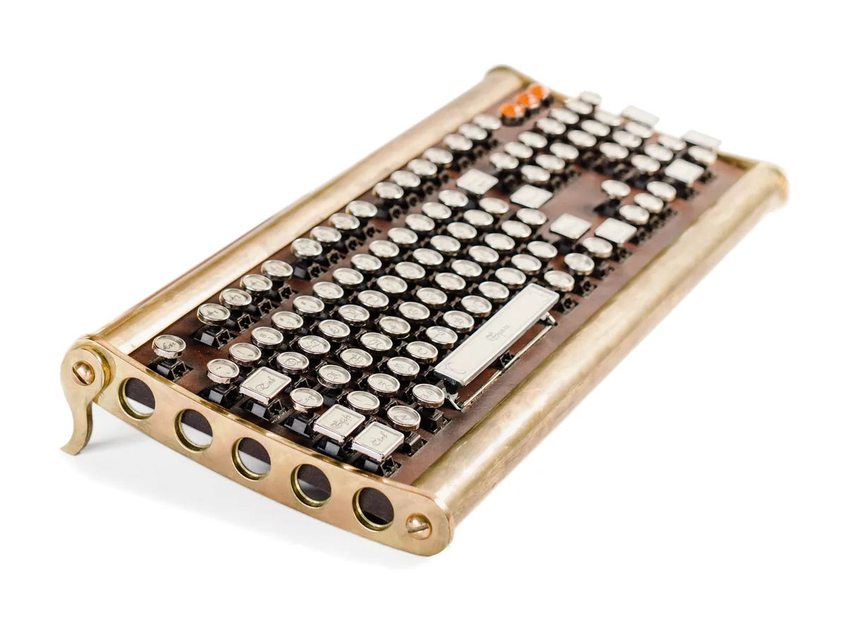 Datamancer Sojourner brass luxury keyboard official product photo
