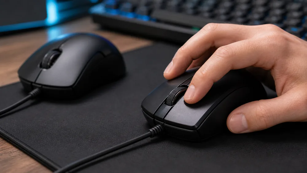Comparação de velocidade entre clique esquerdo e clique direito no mouse