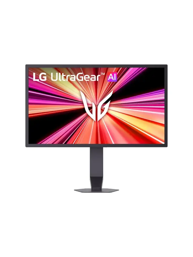 Official LG front view of the UltraGear 25G590B gaming monitor on its flat stand against a white background